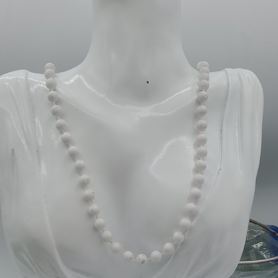 Elegant White Beaded Necklace N3820 23$